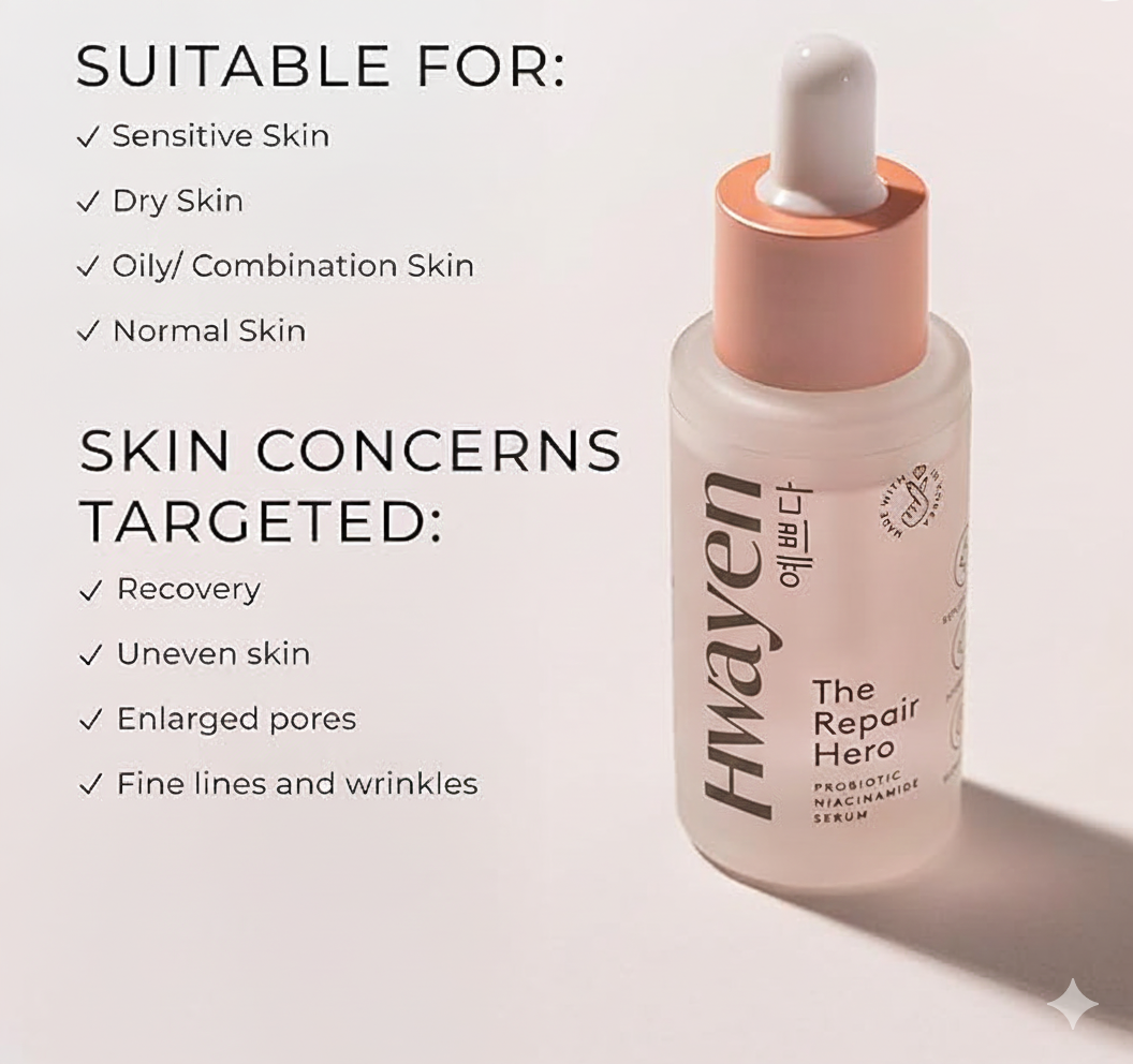 The Repair Savior : Sérum aux probiotiques et niacinamide, hydratant équilibrant pour la peau, soin coréen vegan anti-âge, 30 ml